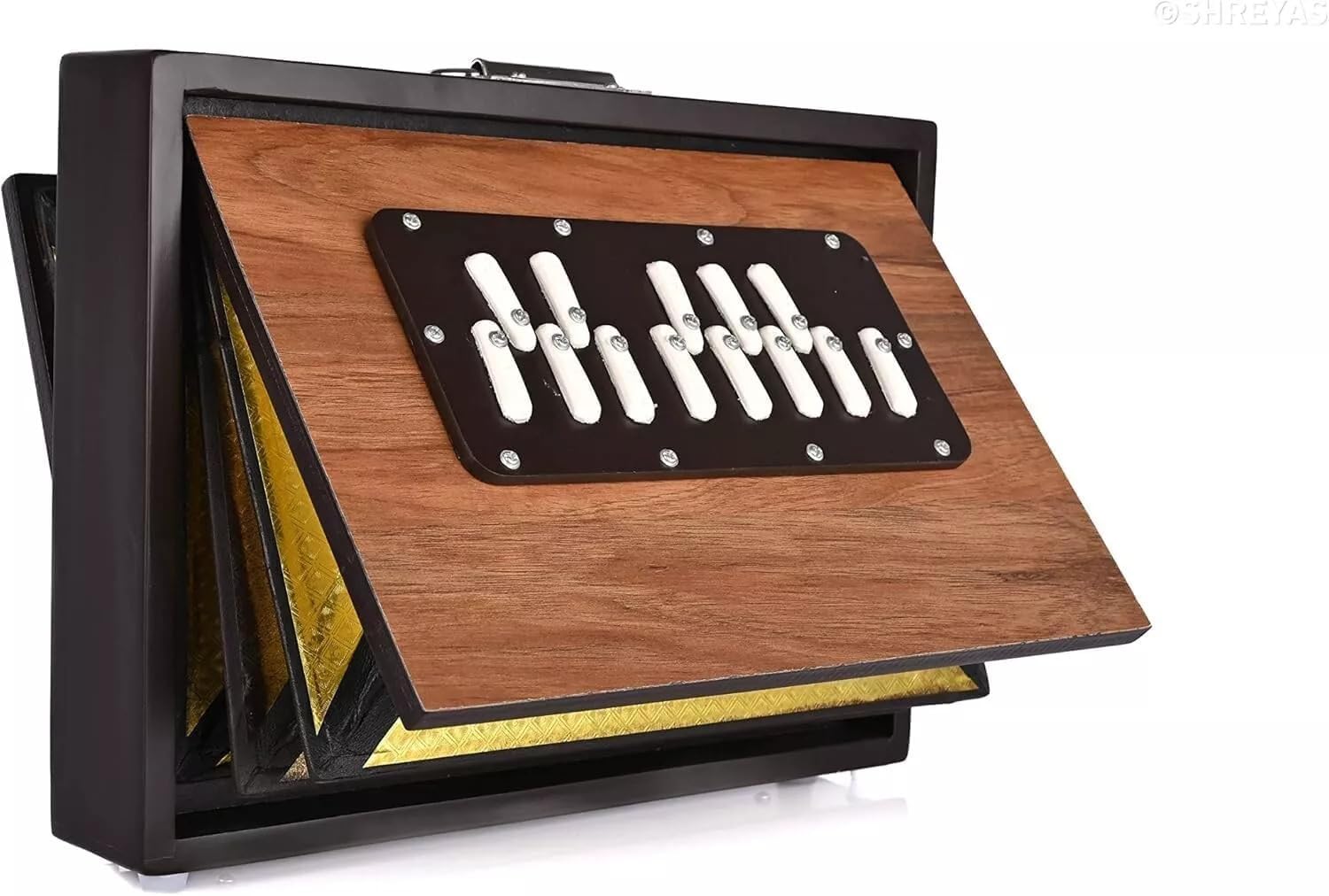 15" Shruti Box Pure Teak Wood Musical Instrument With Carry Bag